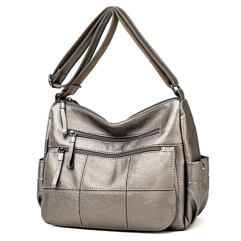 Hot Soft Leather Bolsa Luxusní Dámské Kabelky Crossbody Pro Ženy Tašky Přes Rameno Thread Sac A Main Femme