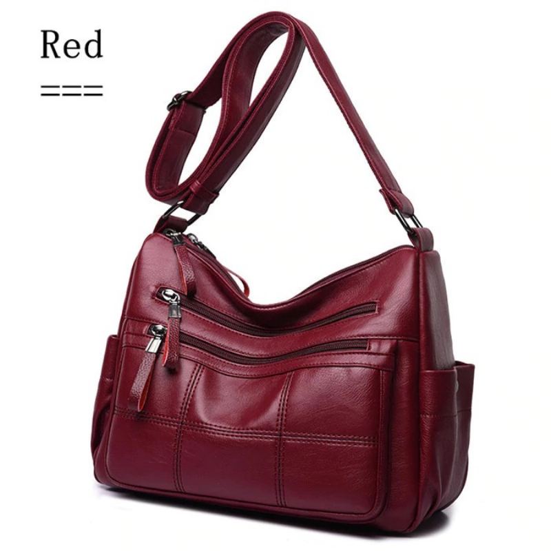 Hot Soft Leather Bolsa Luxusní Dámské Kabelky Crossbody Pro Ženy Tašky Přes Rameno Thread Sac A Main Femme