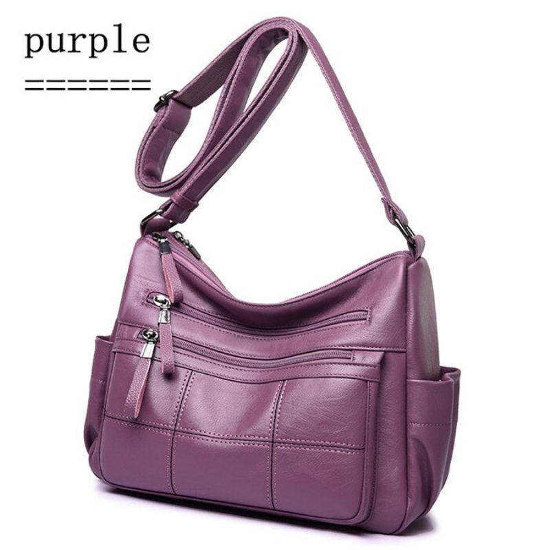 Hot Soft Leather Bolsa Luxusní Dámské Kabelky Crossbody Pro Ženy Tašky Přes Rameno Thread Sac A Main Femme
