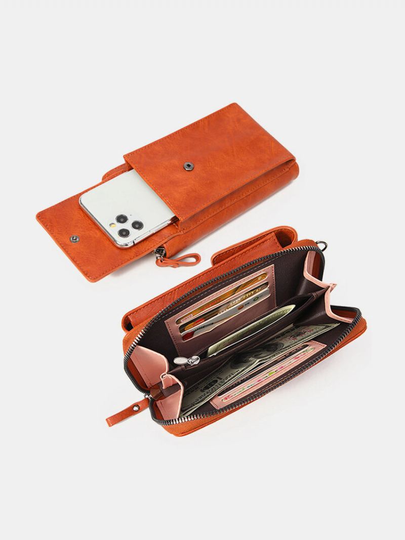 Joseko Dámská Pu Umělá Kůže Móda Ležérní Multifunkční Crossbody Taška Na Telefon
