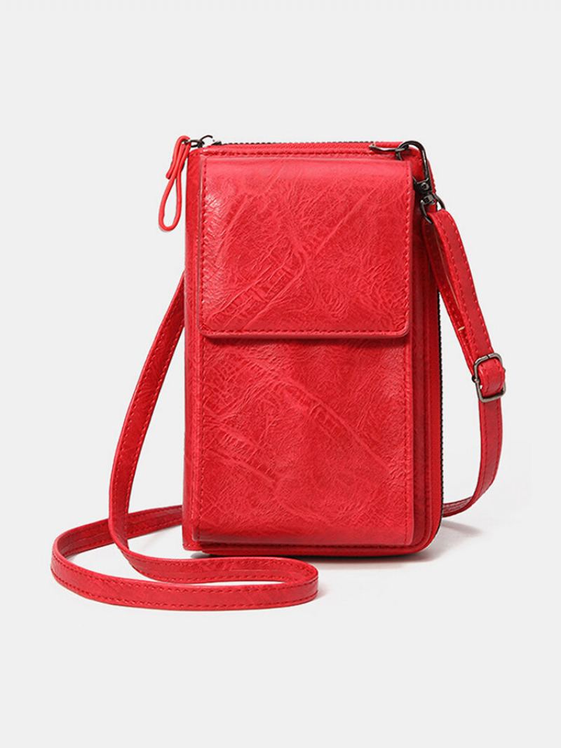Joseko Dámská Pu Umělá Kůže Móda Ležérní Multifunkční Crossbody Taška Na Telefon