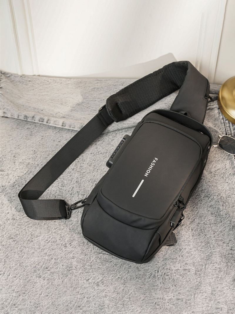 Menico Pánská Outdoor Riding Multifunkční Usb Nabíjecí Taška Messenger Bag Hrudní