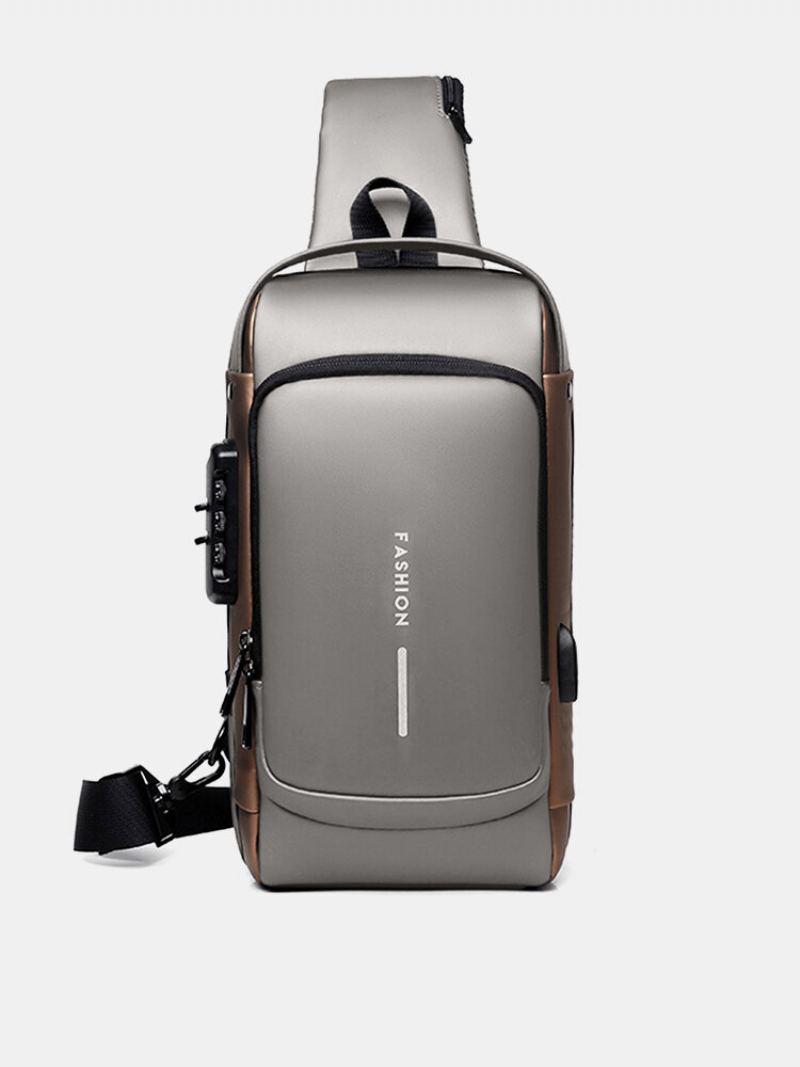 Menico Pánská Outdoor Riding Multifunkční Usb Nabíjecí Taška Messenger Bag Hrudní