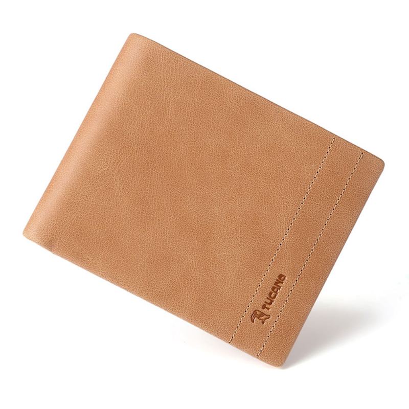 Minimalistická Peněženka Z Hovězí Kůže Pro Muže Módní Se Zkříženými Zrny Bifold Slim Peněženky Pro Každodenní Použití Na Cesty