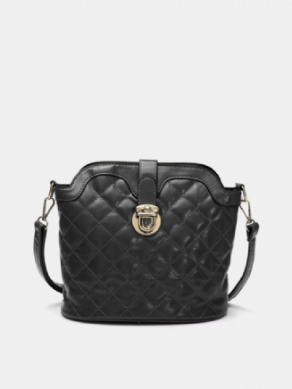 Módní Dámská Pevná Buketová Kožená Crossbody Kabelka