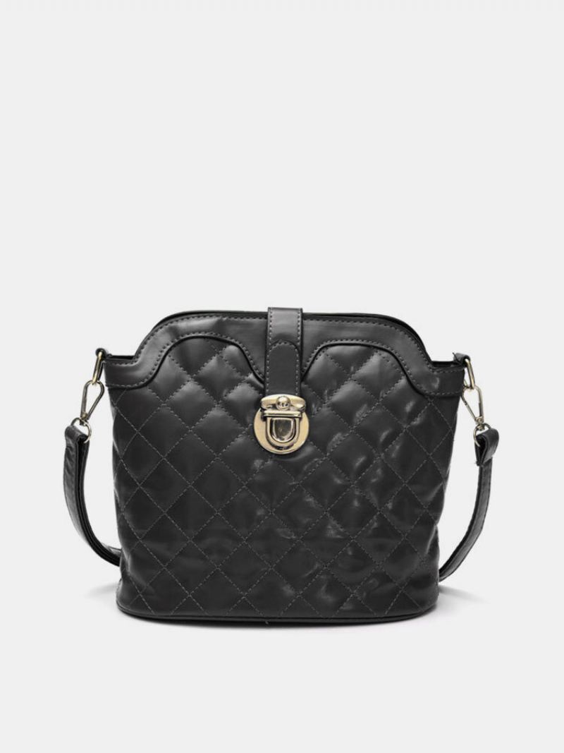 Módní Dámská Pevná Buketová Kožená Crossbody Kabelka