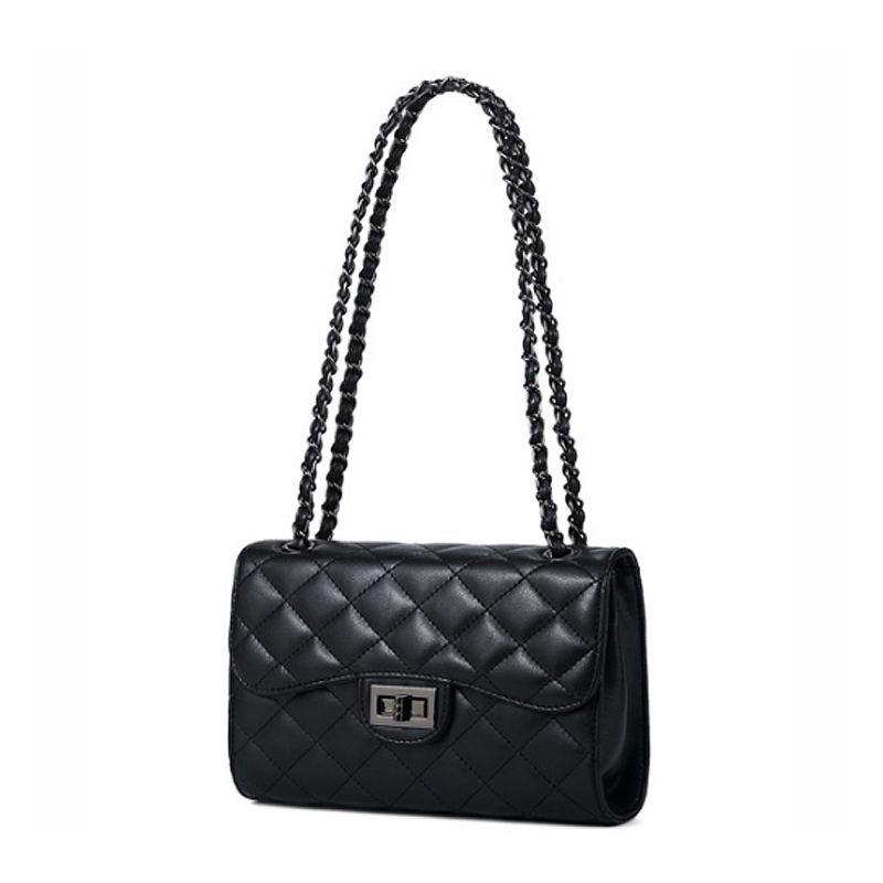 Módní Malá Dámská Taška Přes Rameno S Kosočtvercovým Vzorem Řetízku Casual Messenger Bag