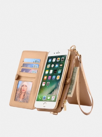 Originální Kožený Multifunkční Iphone 6/6s/6 Plus/6s Plus Pouzdro Na Telefon Peněženka Držák Na Kartu Taška Na