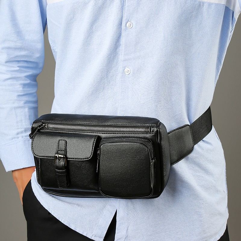 Pánská Pasová Taška Belt Waist Packs Sheep Pravá Kožená Do Pasu Pro Muže/ženy Fanny Pack Bum/hip Pánské Tašky Na Opasek