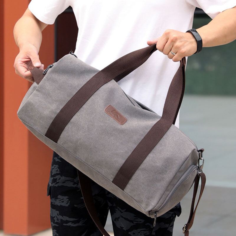 Pánská Plátěná Cestovní Pevná Taška Crossbody