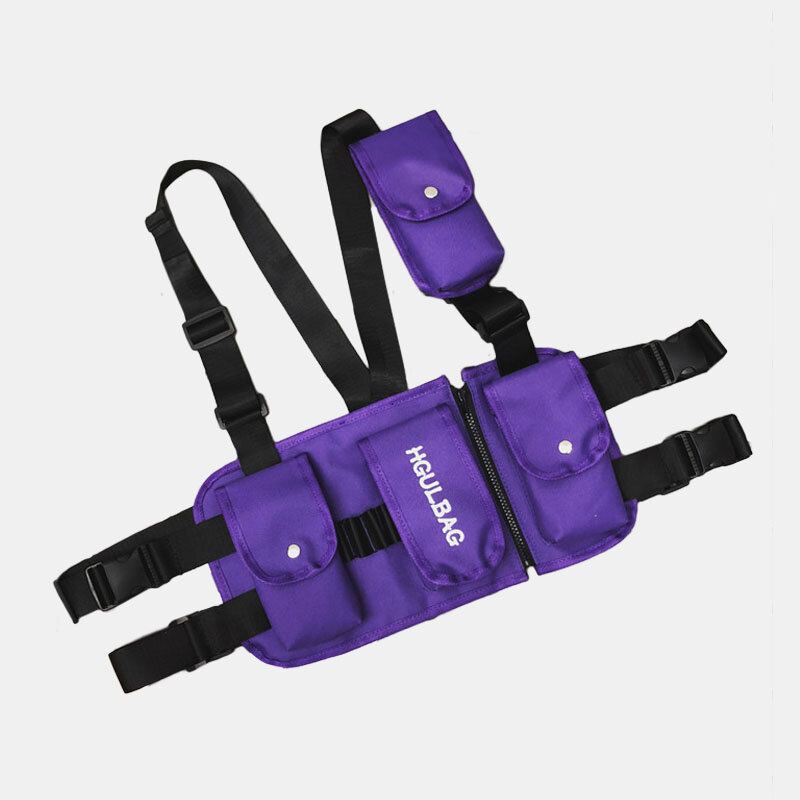 Pánská Vesta Oxford Casual Tactical Multi-kapsa Náprsní Taška Crossbody