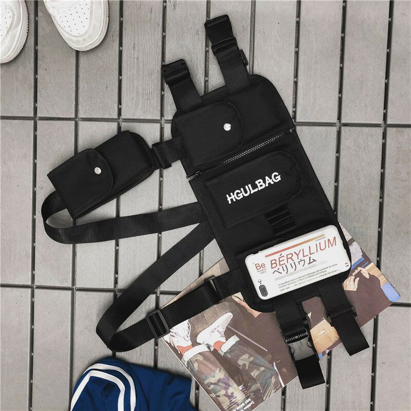 Pánská Vesta Oxford Casual Tactical Multi-kapsa Náprsní Taška Crossbody