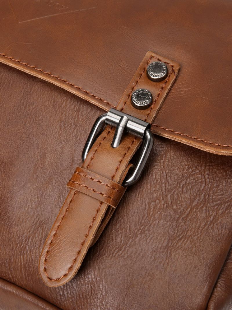 Pánská Vintage Voděodolná Crossbody Kabelka Z Umělé Kůže Přes Rameno