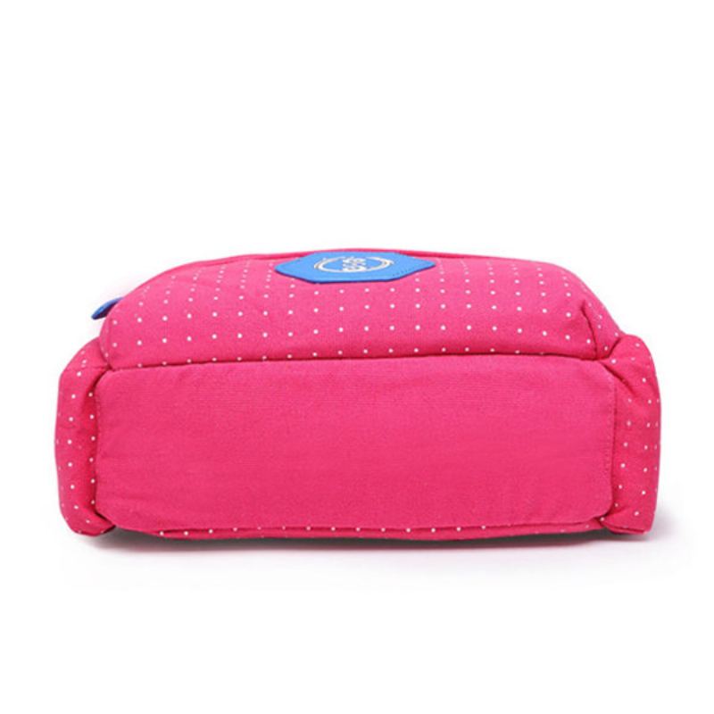 Plátěná Casual Sports Travel Lehká Taška Přes Rameno Wave Point Crossbody Kabelky