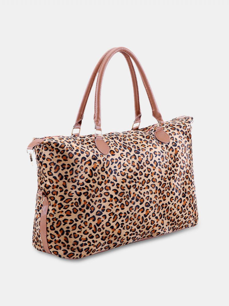 Přírodní Leopardí Kravský Vzor Tote Pohodlná Rukojeť Vodotěsná Nositelná Kabelka