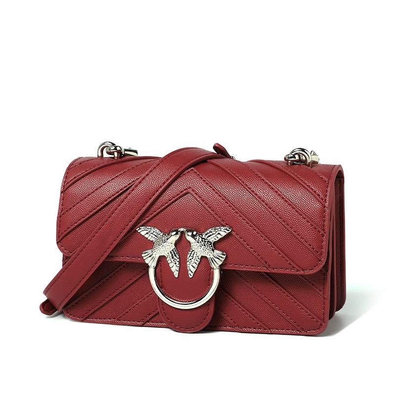 Řetězec Dámské Kožené Kabelky Messenger Cross Body Crossbody Kabelka Přes Rameno