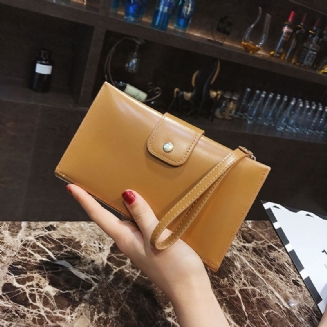 Stylová 5.5palcová Taška Na Telefony S Dlouhou Peněženkou S Se Spojkou V Barvě Pu Leather