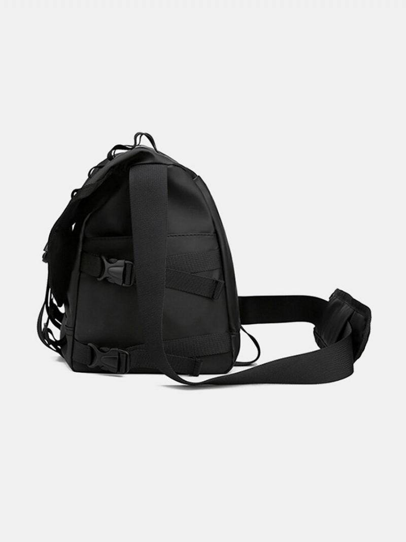 Trendy Nylonová Multifunkční Minimalistická Přezka Dekor Nastavitelný Ramenní Popruh Multi-kapsy Messenger Bag