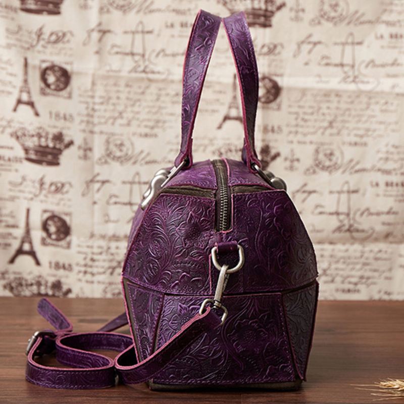 Vintage Ručně Embosovaná Kabelka Podzim Zima Taška Přes Rameno Dámská První Vrstva Kožená Crossbody 2023