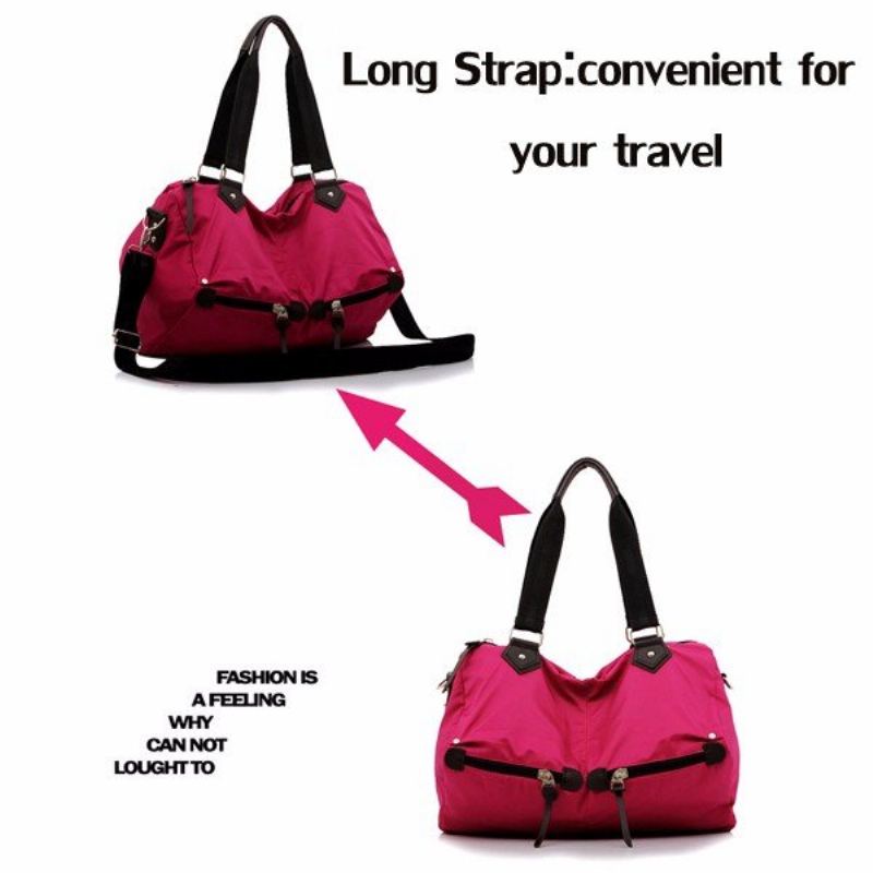 Women New Fashion Triangle Creative Bag Nylonová Kabelka Dvoudílná Crossbody V Obleku