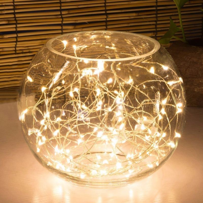 20m Ip67 200 Led Pohádkové Světlo Z Měděného Drátu Na Vánoční Večírek S 12v 2a Adaptérem