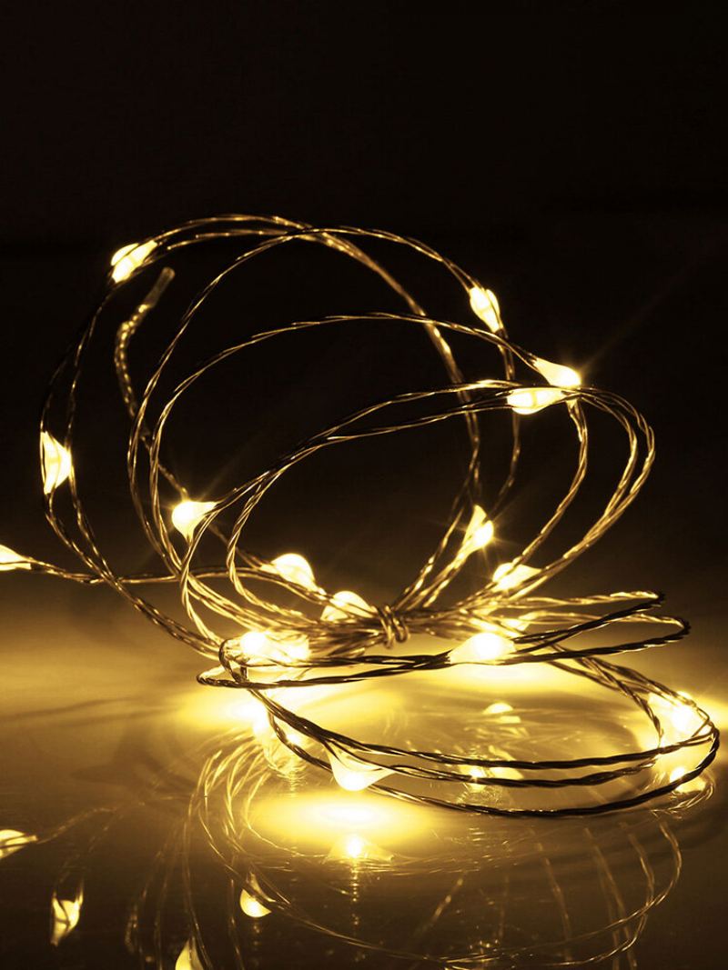 2m 20 Led Měděná Drátěná Pohádková Svítilna S Usb Napájením Vánoční Párty Domácí Dekorace Dc5v