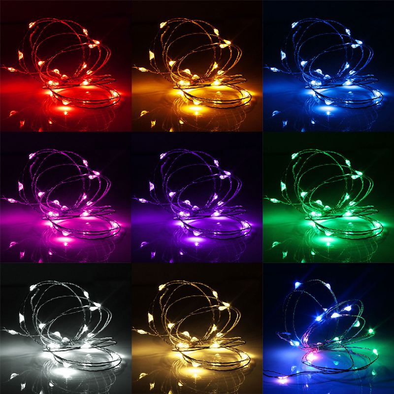 2m 20 Led Měděná Drátěná Pohádková Svítilna S Usb Napájením Vánoční Párty Domácí Dekorace Dc5v