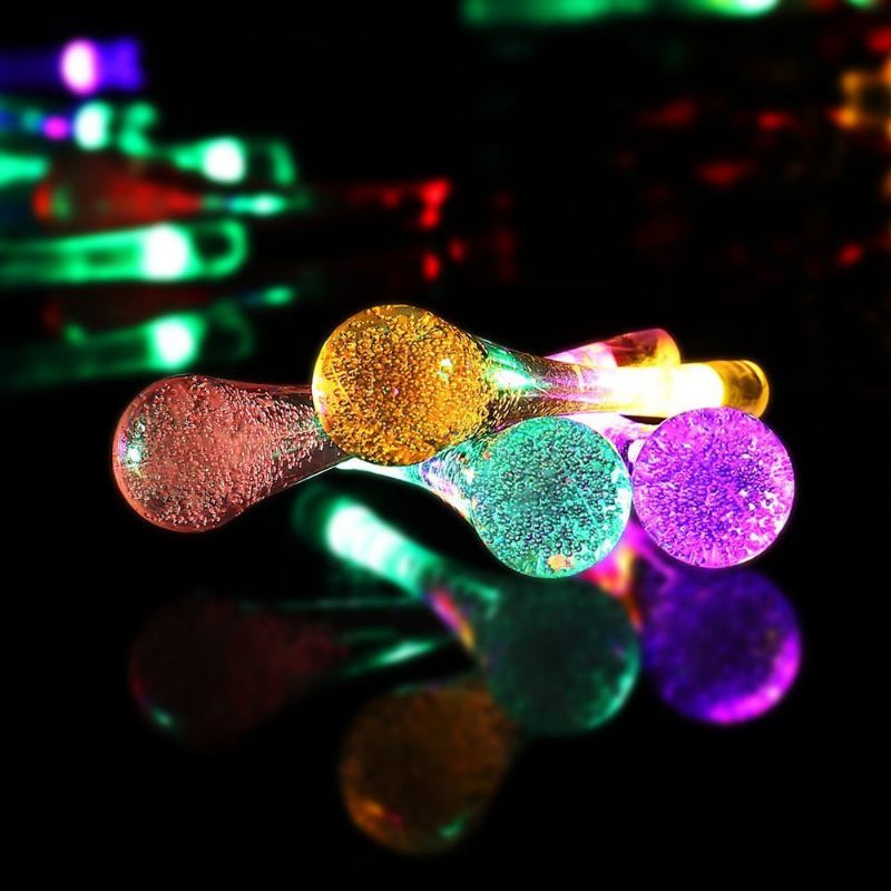 30 Led Baterie Napájené Dešťové Kapky Pohádkové Světlo Venkovní Vánoční Svatební Zahradní Party Dekorace