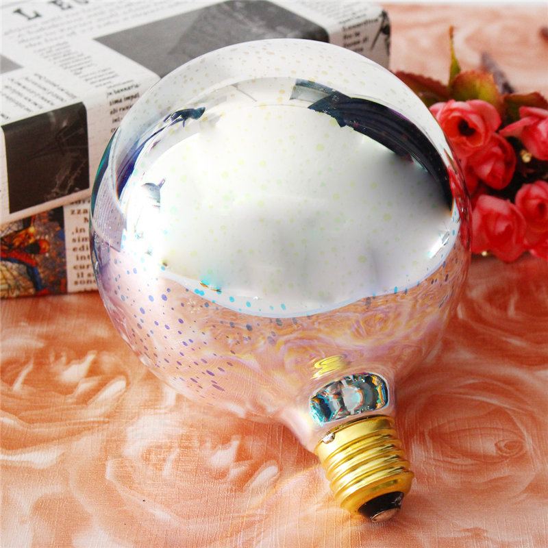 3d Fireworks E27 G125 Led Retro Edison Dekor Skleněná Žárovka Light Lamp Ac85-265v Cafe Home Decor