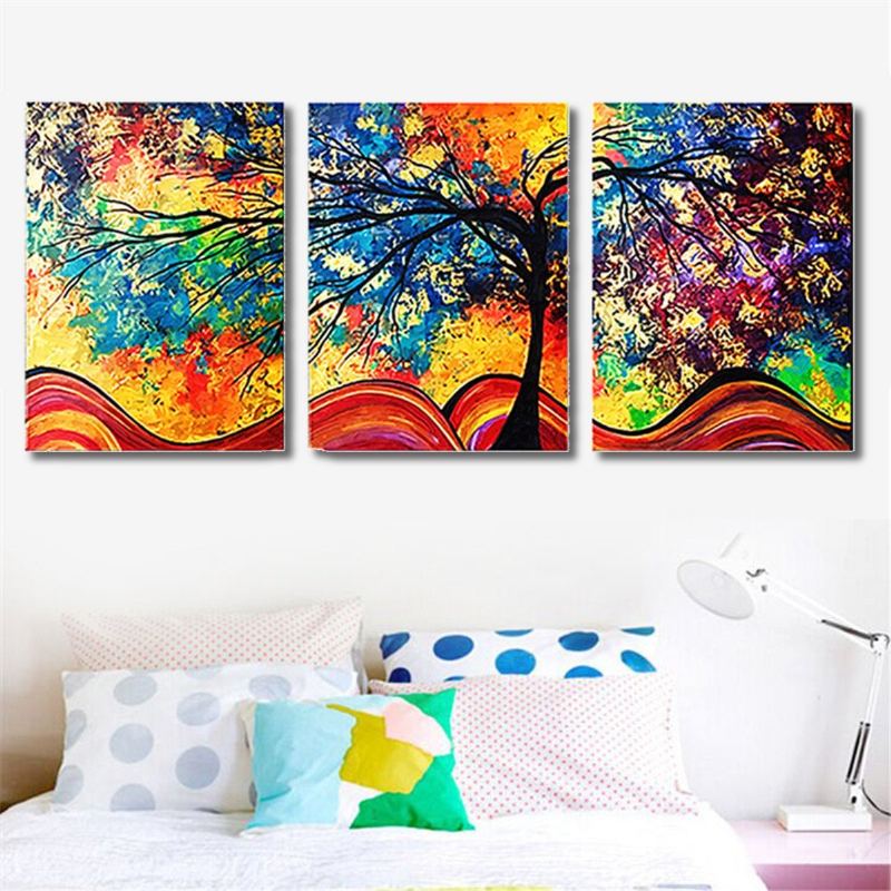 3ks Abstraktní Obraz Na Plátně Nástěnný Nezarámovaný/zarámovaný Obývací Pokoj Home Decor