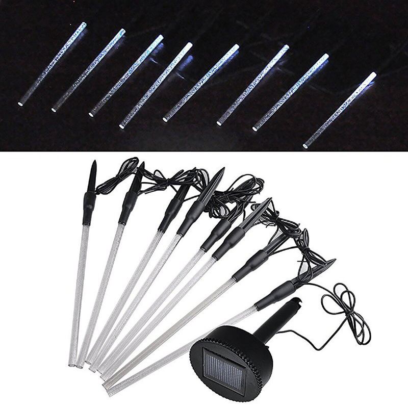 8 Ks Solárních Světel Bubble White Led Light Venkovní Zahradní Lampa Na Trávník