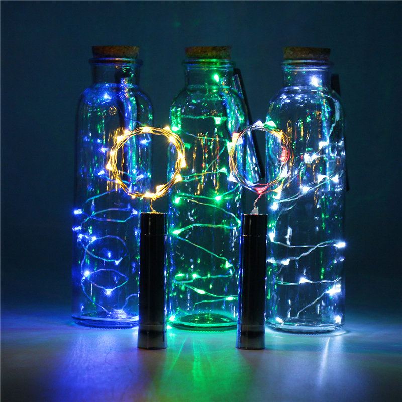 90cm 15led Led Řetězec Láhve Na Víno Světla Korkový Tvar Stříbrný Drát Hvězdná Lampa Party Vánoční Dekor