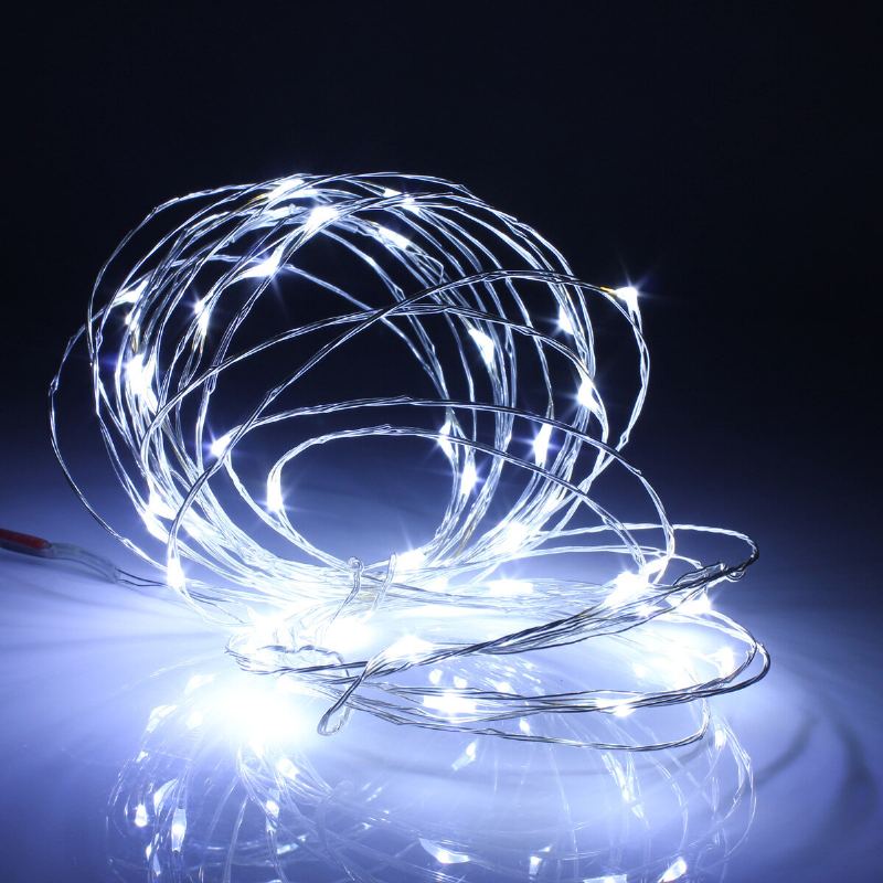 Bateriemi Napájené 5m 50leds Vodotěsné Pohádkové Světlo Na Vánoční Dálkové Ovládání Home Decor