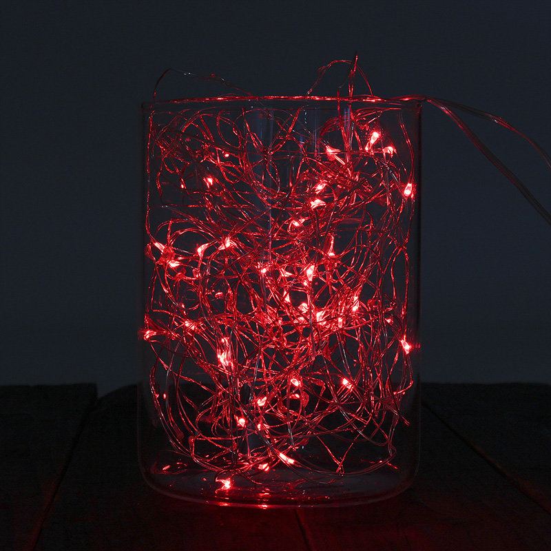 Bateriový 12m 120led Ip65 Měděný Drátěný Provázek Světelná Lampa Na Láhev Vína Pro Vánoční Večírek Home Decor