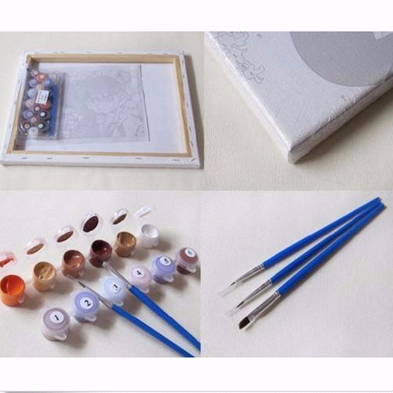 Bezrámečkový Diy Paint By Number Kit Barevné Oči Nástěnná Dekorace Do Obývacího Pokoje