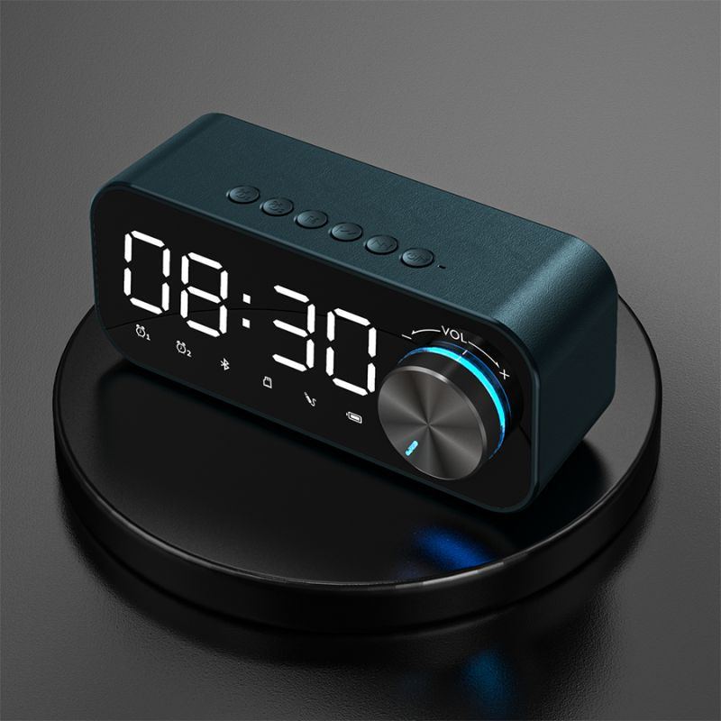 Bluetooth Reproduktor Přenosné Malé Stereo Mini Hodiny Venkovní Domácí Budík S Těžkými Basy