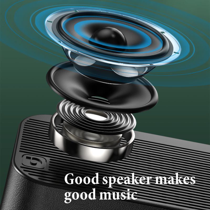 Bluetooth Reproduktor Přenosné Malé Stereo Mini Hodiny Venkovní Domácí Budík S Těžkými Basy