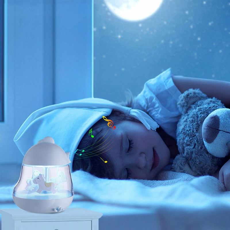 Carousel Led Night Lights Romantická Noční Stolní Lampa Party Dekor Hudební Music Box Světlo