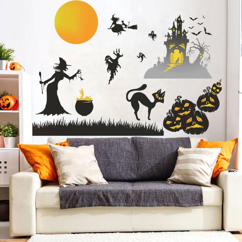Halloween Čarodějnice Obří Nálepka Na Zeď Festival Den Výloha