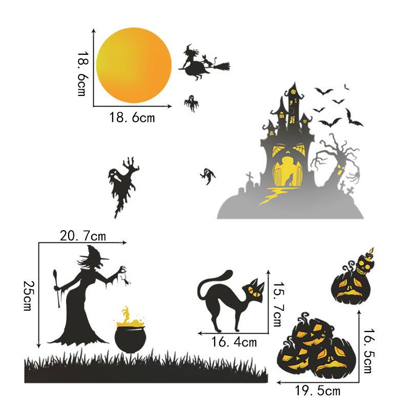 Halloween Čarodějnice Obří Nálepka Na Zeď Festival Den Výloha