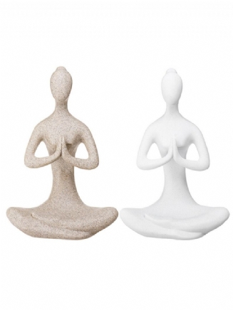 Jóga Lady Ornament Figurka Home Vnitřní Venkovní Zahrada Socha Buddhy Dekorace Na Stůl