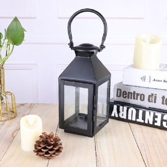 Kované Železné Lampy Svícen Kovové Skleněné Řemesla Retro Romantické Kreativní Ozdoby Na