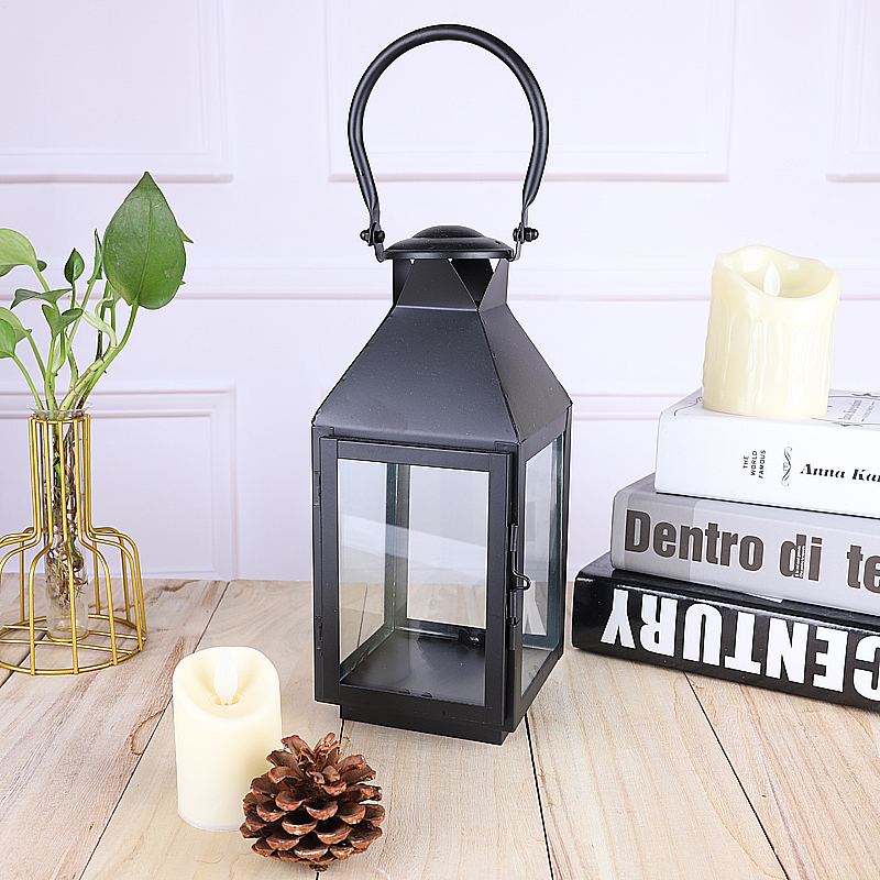 Kované Železné Lampy Svícen Kovové Skleněné Řemesla Retro Romantické Kreativní Ozdoby Na