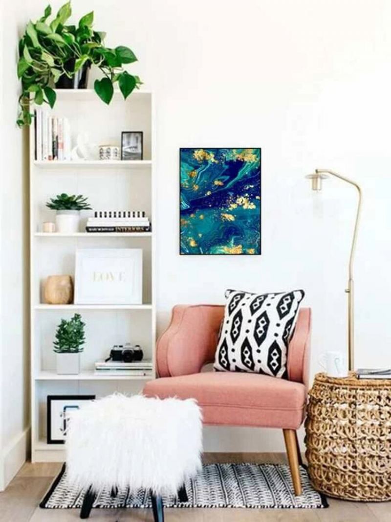 Kovová Malba Abstraktního Větru Na Plátně Nezarámovaná Nástěnná Umělecká Plátna Obývací Pokoj Home Decor