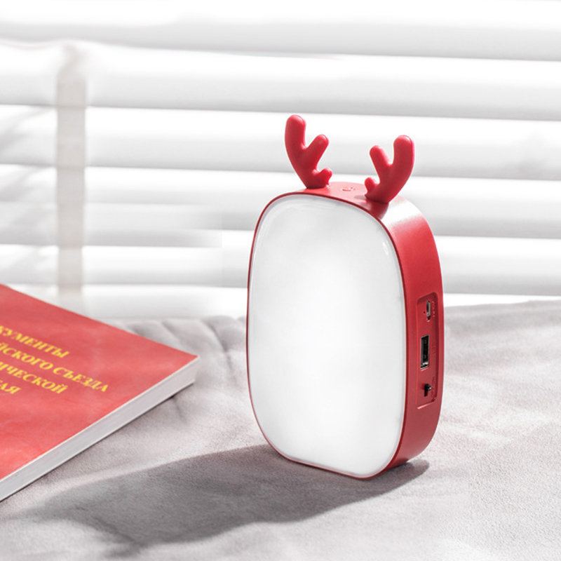 Multifunkční Stolní Lampa Deer S Mobilním Napájecím Přenosným Usb Nočním Světlem Cartoon Bed Light