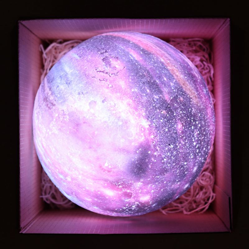 Nový 3d Tisk Moon Lamp Space Led Noční Světlo Dálkové Ovládání Usb Nabíjení Valentýnský Dárek