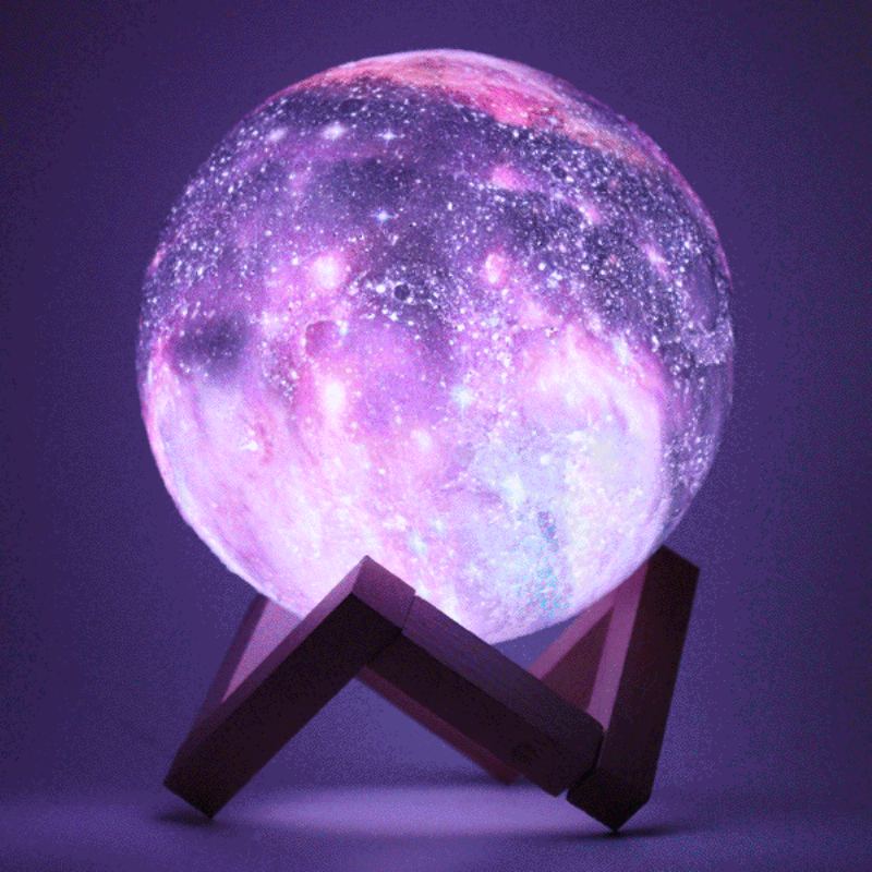 Nový 3d Tisk Moon Lamp Space Led Noční Světlo Dálkové Ovládání Usb Nabíjení Valentýnský Dárek