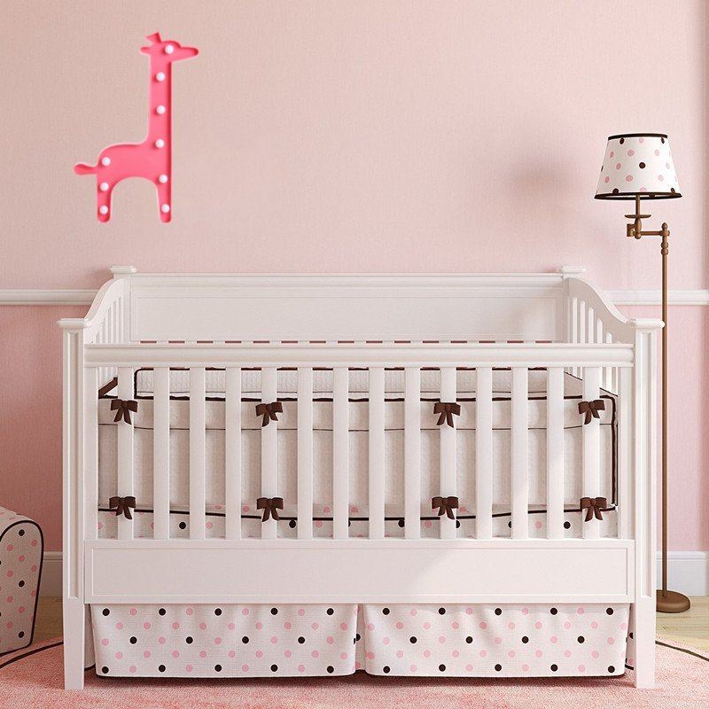 Roztomilá Žirafa Led Noční Světlo Nástěnné Bateriové Svítidlo Dětská Ložnice Home Dekor