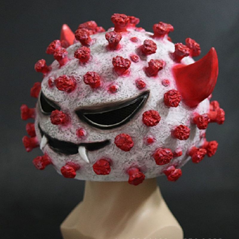 2023 Horror Virus Bakterial Mask Cosplay Head Pro Coronavirus Halloween Party Dekorace