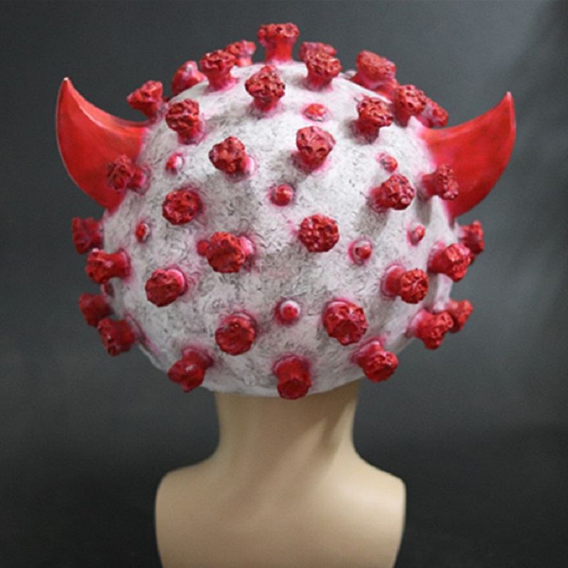 2023 Horror Virus Bakterial Mask Cosplay Head Pro Coronavirus Halloween Party Dekorace